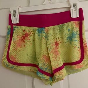 Girls paint splatter shorts